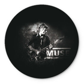 Коврик круглый с принтом Muse в Санкт-Петербурге, резина и полиэстер | круглая форма, изображение наносится на всю лицевую часть | heavy | metal | muse | rock | trash | альтернатива | метал | рок | хеви