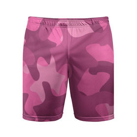 Мужские шорты 3D спортивные с принтом Розовый камуфляж в Санкт-Петербурге,  |  | army | military | армия
