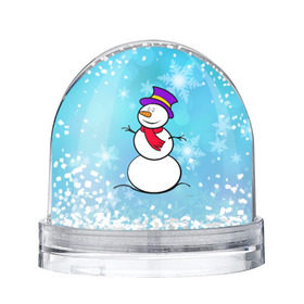 Водяной шар с принтом Снеговик в Санкт-Петербурге, Пластик | Изображение внутри шара печатается на глянцевой фотобумаге с двух сторон | новый год | снеговик