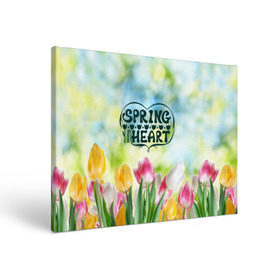 Холст прямоугольный с принтом Весна в моем сердце в Санкт-Петербурге, 100% ПВХ |  | Тематика изображения на принте: heart | весенний макет с тюльпанами поднимет настроение вам и окружающимspring | весна | сердце | тюльпан | цветы