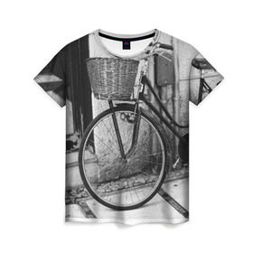 Женская футболка 3D с принтом Велосипед в Санкт-Петербурге, 100% полиэфир ( синтетическое хлопкоподобное полотно) | прямой крой, круглый вырез горловины, длина до линии бедер | bike | байк | велосипед | италия | стиль