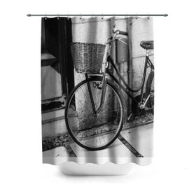 Штора 3D для ванной с принтом Велосипед в Санкт-Петербурге, 100% полиэстер | плотность материала — 100 г/м2. Стандартный размер — 146 см х 180 см. По верхнему краю — пластиковые люверсы для креплений. В комплекте 10 пластиковых колец | bike | байк | велосипед | италия | стиль
