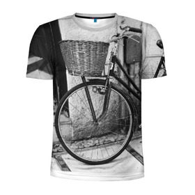 Мужская футболка 3D спортивная с принтом Велосипед в Санкт-Петербурге, 100% полиэстер с улучшенными характеристиками | приталенный силуэт, круглая горловина, широкие плечи, сужается к линии бедра | bike | байк | велосипед | италия | стиль