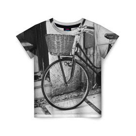 Детская футболка 3D с принтом Велосипед в Санкт-Петербурге, 100% гипоаллергенный полиэфир | прямой крой, круглый вырез горловины, длина до линии бедер, чуть спущенное плечо, ткань немного тянется | Тематика изображения на принте: bike | байк | велосипед | италия | стиль