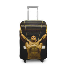 Чехол для чемодана 3D с принтом Джейсон Стэйтем в Санкт-Петербурге, 86% полиэфир, 14% спандекс | двустороннее нанесение принта, прорези для ручек и колес | jason statham | актёр | английский | джейсон стэйтем