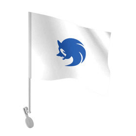 Флаг для автомобиля с принтом Sonic X logo в Санкт-Петербурге, 100% полиэстер | Размер: 30*21 см | hedgehog | sega | sonic | sonic x | sonic x logologo | соник