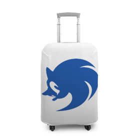 Чехол для чемодана 3D с принтом Sonic X logo в Санкт-Петербурге, 86% полиэфир, 14% спандекс | двустороннее нанесение принта, прорези для ручек и колес | hedgehog | sega | sonic | sonic x | sonic x logologo | соник