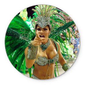 Коврик круглый с принтом Карнавал в Рио в Санкт-Петербурге, резина и полиэстер | круглая форма, изображение наносится на всю лицевую часть | 