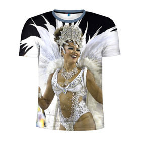 Мужская футболка 3D спортивная с принтом Карнавал в Рио в Санкт-Петербурге, 100% полиэстер с улучшенными характеристиками | приталенный силуэт, круглая горловина, широкие плечи, сужается к линии бедра | бразилия