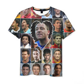 Мужская футболка 3D с принтом Джон Терри - лучший в Санкт-Петербурге, 100% полиэфир | прямой крой, круглый вырез горловины, длина до линии бедер | john terry | джон терри | лучшие футболисты | любимые игроки | самые крутые | сердце | футбол | я люблю