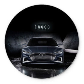 Коврик круглый с принтом Audi в Санкт-Петербурге, резина и полиэстер | круглая форма, изображение наносится на всю лицевую часть | audi | car | ауди | машина