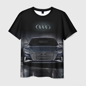 Мужская футболка 3D с принтом Audi в Санкт-Петербурге, 100% полиэфир | прямой крой, круглый вырез горловины, длина до линии бедер | audi | car | ауди | машина