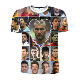 Мужская футболка 3D спортивная с принтом Зинедин Зидан - лучший в Санкт-Петербурге, 100% полиэстер с улучшенными характеристиками | приталенный силуэт, круглая горловина, широкие плечи, сужается к линии бедра | zinedine zidane | зинедин зидан | лучшие футболисты | любимые игроки | самые крутые | сердце | футбол | я люблю