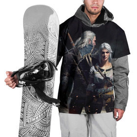 Накидка на куртку 3D с принтом Geralt and Ciri в Санкт-Петербурге, 100% полиэстер |  | Тематика изображения на принте: ciri | gerald | roach | wild hunt | witcher | ведьмак | ведьмы | геральд | дикая охота | йен | йеннифер | плотва | цири