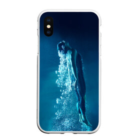 Чехол для iPhone XS Max матовый с принтом Под водой в Санкт-Петербурге, Силикон | Область печати: задняя сторона чехла, без боковых панелей | плавание | спорт