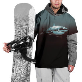 Накидка на куртку 3D с принтом Акула в Санкт-Петербурге, 100% полиэстер |  | акула | море | хищник