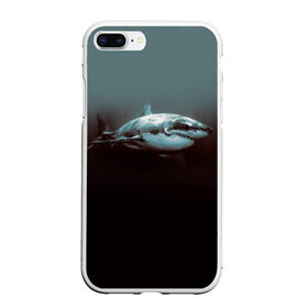 Чехол для iPhone 7Plus/8 Plus матовый с принтом Акула в Санкт-Петербурге, Силикон | Область печати: задняя сторона чехла, без боковых панелей | акула | море | хищник