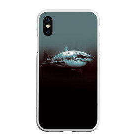 Чехол для iPhone XS Max матовый с принтом Акула в Санкт-Петербурге, Силикон | Область печати: задняя сторона чехла, без боковых панелей | акула | море | хищник