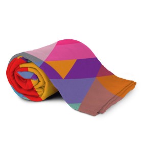 Плед 3D с принтом Разноцветные полигоны в Санкт-Петербурге, 100% полиэстер | закругленные углы, все края обработаны. Ткань не мнется и не растягивается | абстракция | полигон | ромб | узор | фон | цвет