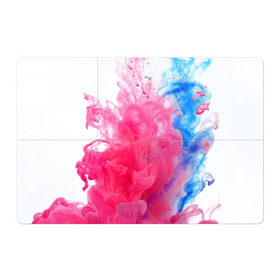 Магнитный плакат 3Х2 с принтом Взрыв красок в Санкт-Петербурге, Полимерный материал с магнитным слоем | 6 деталей размером 9*9 см | краски | розовый | яркий