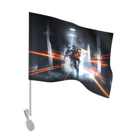 Флаг для автомобиля с принтом Battlefield Hardline в Санкт-Петербурге, 100% полиэстер | Размер: 30*21 см | Тематика изображения на принте: battlefield | game | hardline | игра