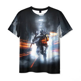 Мужская футболка 3D с принтом Battlefield Hardline в Санкт-Петербурге, 100% полиэфир | прямой крой, круглый вырез горловины, длина до линии бедер | battlefield | game | hardline | игра