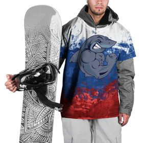 Накидка на куртку 3D с принтом Акула в Санкт-Петербурге, 100% полиэстер |  | плавание | россия | русский | спорт
