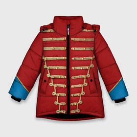Зимняя куртка для девочек 3D с принтом Пиджак Майкла Джексона в Санкт-Петербурге, ткань верха — 100% полиэстер; подклад — 100% полиэстер, утеплитель — 100% полиэстер. | длина ниже бедра, удлиненная спинка, воротник стойка и отстегивающийся капюшон. Есть боковые карманы с листочкой на кнопках, утяжки по низу изделия и внутренний карман на молнии. 

Предусмотрены светоотражающий принт на спинке, радужный светоотражающий элемент на пуллере молнии и на резинке для утяжки. | Тематика изображения на принте: jackson | michael | джексон | костюм | майкл | одежда | пиджак