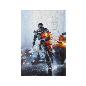 Обложка для паспорта матовая кожа с принтом Battlefield Multiplayer в Санкт-Петербурге, натуральная матовая кожа | размер 19,3 х 13,7 см; прозрачные пластиковые крепления | battlefield | армия | бой | война | игра | солдат