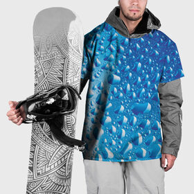 Накидка на куртку 3D с принтом Капли воды в Санкт-Петербурге, 100% полиэстер |  | вода | жидкость | капля | природа | свежесть