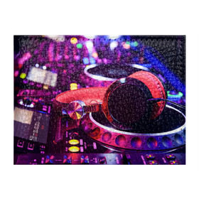 Обложка для студенческого билета с принтом DJ Mix в Санкт-Петербурге, натуральная кожа | Размер: 11*8 см; Печать на всей внешней стороне | deejay | dj | диджей | музыка | наушники | пульт