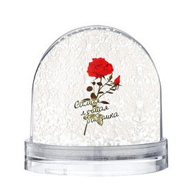 Снежный шар с принтом Самая лучшая бабушка в Санкт-Петербурге, Пластик | Изображение внутри шара печатается на глянцевой фотобумаге с двух сторон | 8 марта | бабушка | лучшая | подарок | роза | самая
