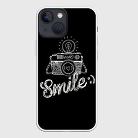 Чехол для iPhone 13 mini с принтом Smile в Санкт-Петербурге,  |  | camera | smile | вспышка | зеркалка | камера | фотик | фото | фотоаппарат | фотографировать