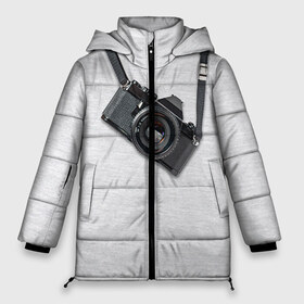 Женская зимняя куртка 3D с принтом Фотоаппарат на груди в Санкт-Петербурге, верх — 100% полиэстер; подкладка — 100% полиэстер; утеплитель — 100% полиэстер | длина ниже бедра, силуэт Оверсайз. Есть воротник-стойка, отстегивающийся капюшон и ветрозащитная планка. 

Боковые карманы с листочкой на кнопках и внутренний карман на молнии | camera | зеркалка | камера | фотик | фото | фотоаппарат | фотографировать
