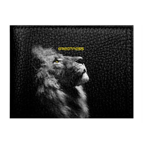 Обложка для студенческого билета с принтом Greatness (Величие) в Санкт-Петербурге, натуральная кожа | Размер: 11*8 см; Печать на всей внешней стороне | lion | великий | киска | кот | кошка | лев | сильный