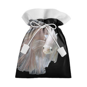 Подарочный 3D мешок с принтом Бойцовая рыбка в Санкт-Петербурге, 100% полиэстер | Размер: 29*39 см | Тематика изображения на принте: аквариумная | бойцовая | красивый | плавники | рыба | рыбка | хвост | япаонская
