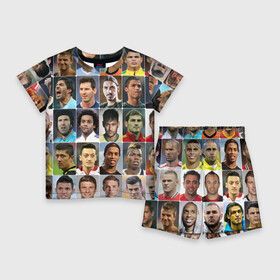Детский костюм с шортами 3D с принтом Лучшие футболисты в Санкт-Петербурге,  |  | великие | звёзды | знаменитости | игроки | легендарные | лучшие | самые крутые | футбол | футболисты | элита