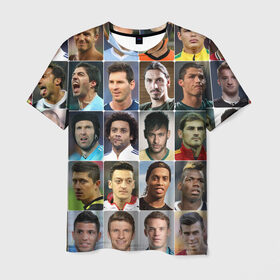 Мужская футболка 3D с принтом Лучшие футболисты в Санкт-Петербурге, 100% полиэфир | прямой крой, круглый вырез горловины, длина до линии бедер | великие | звёзды | знаменитости | игроки | легендарные | лучшие | самые крутые | футбол | футболисты | элита