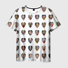 Мужская футболка 3D с принтом Любимые футболисты в Санкт-Петербурге, 100% полиэфир | прямой крой, круглый вырез горловины, длина до линии бедер | великие | звёзды | знаменитости | игроки | легендарные | лучшие | самые крутые | футбол | футболисты | элита