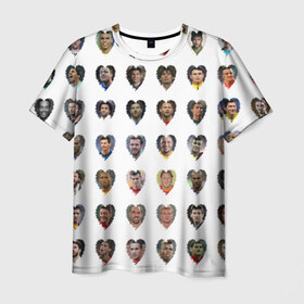 Мужская футболка 3D с принтом Величайшие футболисты в Санкт-Петербурге, 100% полиэфир | прямой крой, круглый вырез горловины, длина до линии бедер | великие | звёзды | знаменитости | игроки | легендарные | лучшие | самые крутые | футбол | футболисты | элита