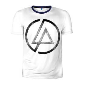 Мужская футболка 3D спортивная с принтом Linkin Park в Санкт-Петербурге, 100% полиэстер с улучшенными характеристиками | приталенный силуэт, круглая горловина, широкие плечи, сужается к линии бедра | линкин парк