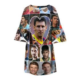 Детское платье 3D с принтом Лионель Месси - лучший в Санкт-Петербурге, 100% полиэстер | прямой силуэт, чуть расширенный к низу. Круглая горловина, на рукавах — воланы | lionel messi | аргентина | барса | барселона | золотой мяч | лионель месси | лучшие футболисты | любимый игрок | мой любимец | самый крутой | сердце | футбол | я люблю