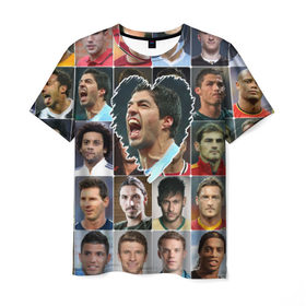 Мужская футболка 3D с принтом Луис Суарес - лучший в Санкт-Петербурге, 100% полиэфир | прямой крой, круглый вырез горловины, длина до линии бедер | luis suarez | аргентина | барса | барселона | луис суарес | лучшие футболисты | любимый игрок | мой любимец | самый крутой | сердце | футбол | я люблю