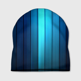 Шапка 3D с принтом Blue lines в Санкт-Петербурге, 100% полиэстер | универсальный размер, печать по всей поверхности изделия | абстракт lines blue