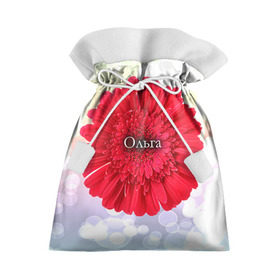 Подарочный 3D мешок с принтом Ольга в Санкт-Петербурге, 100% полиэстер | Размер: 29*39 см | девушке | имя | любимой | ольга | оля | подарок | подарок любимой | подарок на 8 марта | подарок на день рождения | с 8 марта | цветок | цветы