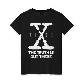 Женская футболка хлопок с принтом X-Files в Санкт-Петербурге, 100% хлопок | прямой крой, круглый вырез горловины, длина до линии бедер, слегка спущенное плечо | mulder | scully | x files | малдер | материалы | нло | пришельцы | секретные | скалли