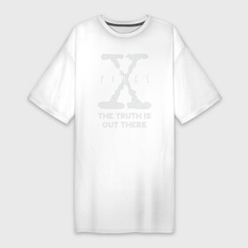 Платье-футболка хлопок с принтом X Files в Санкт-Петербурге,  |  | mulder | scully | x files | малдер | материалы | нло | пришельцы | секретные | скалли
