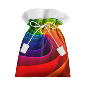 Подарочный 3D мешок с принтом Радуга цвета в Санкт-Петербурге, 100% полиэстер | Размер: 29*39 см | Тематика изображения на принте: гамма | зеленый | красный | радуга | синий | цвет