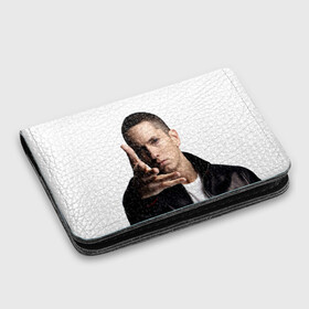 Картхолдер с принтом с принтом Eminem в Санкт-Петербурге, натуральная матовая кожа | размер 7,3 х 10 см; кардхолдер имеет 4 кармана для карт; | eminem | music | rap | usa | музыка | рэп | сша | эминем