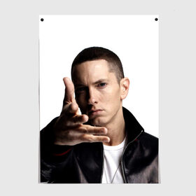 Постер с принтом Eminem в Санкт-Петербурге, 100% бумага
 | бумага, плотность 150 мг. Матовая, но за счет высокого коэффициента гладкости имеет небольшой блеск и дает на свету блики, но в отличии от глянцевой бумаги не покрыта лаком | eminem | music | rap | usa | музыка | рэп | сша | эминем